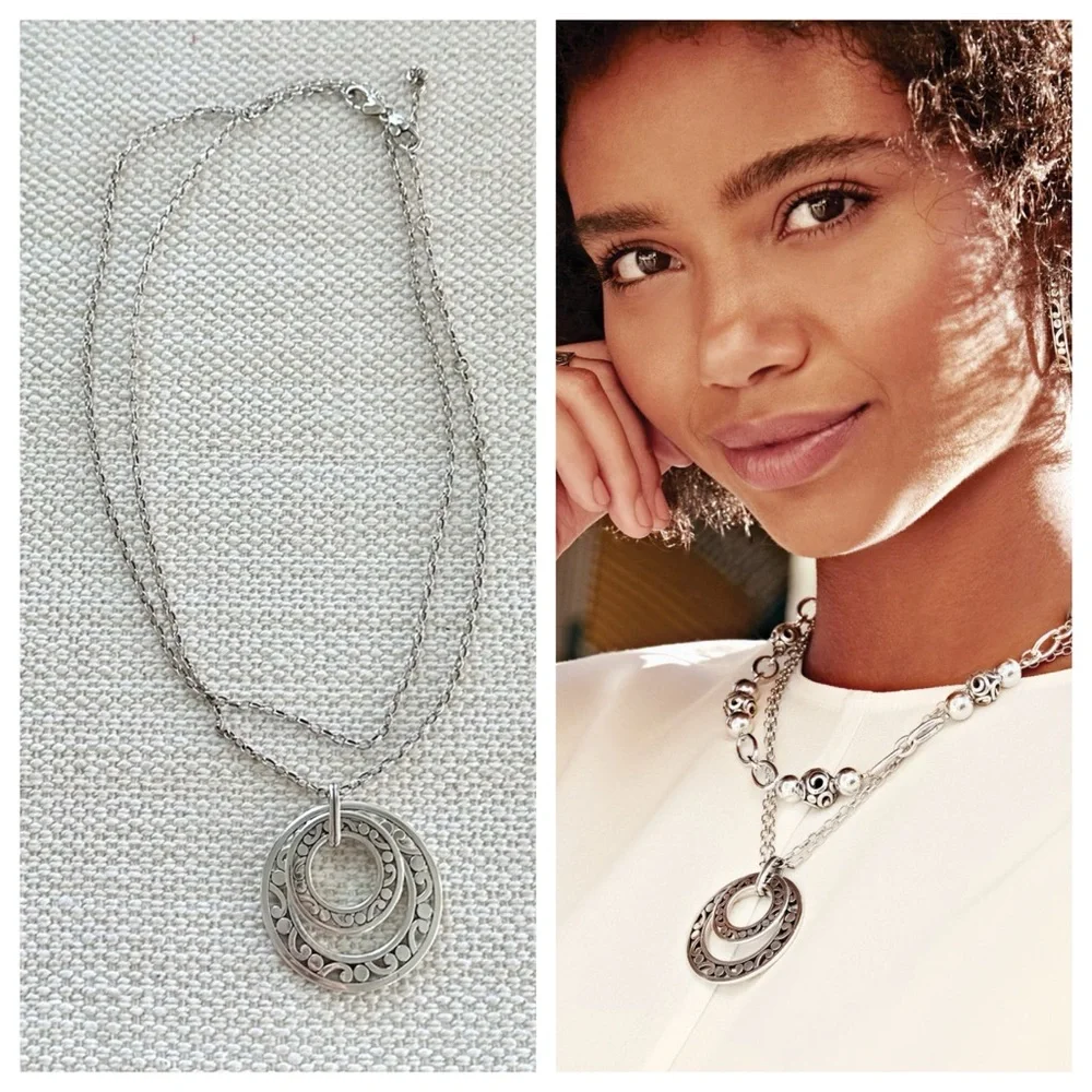 BRIGHTON Contempo Open Ring Convertible Long Necklace • JM3970 • Spin Rings - Picture 1 of 14